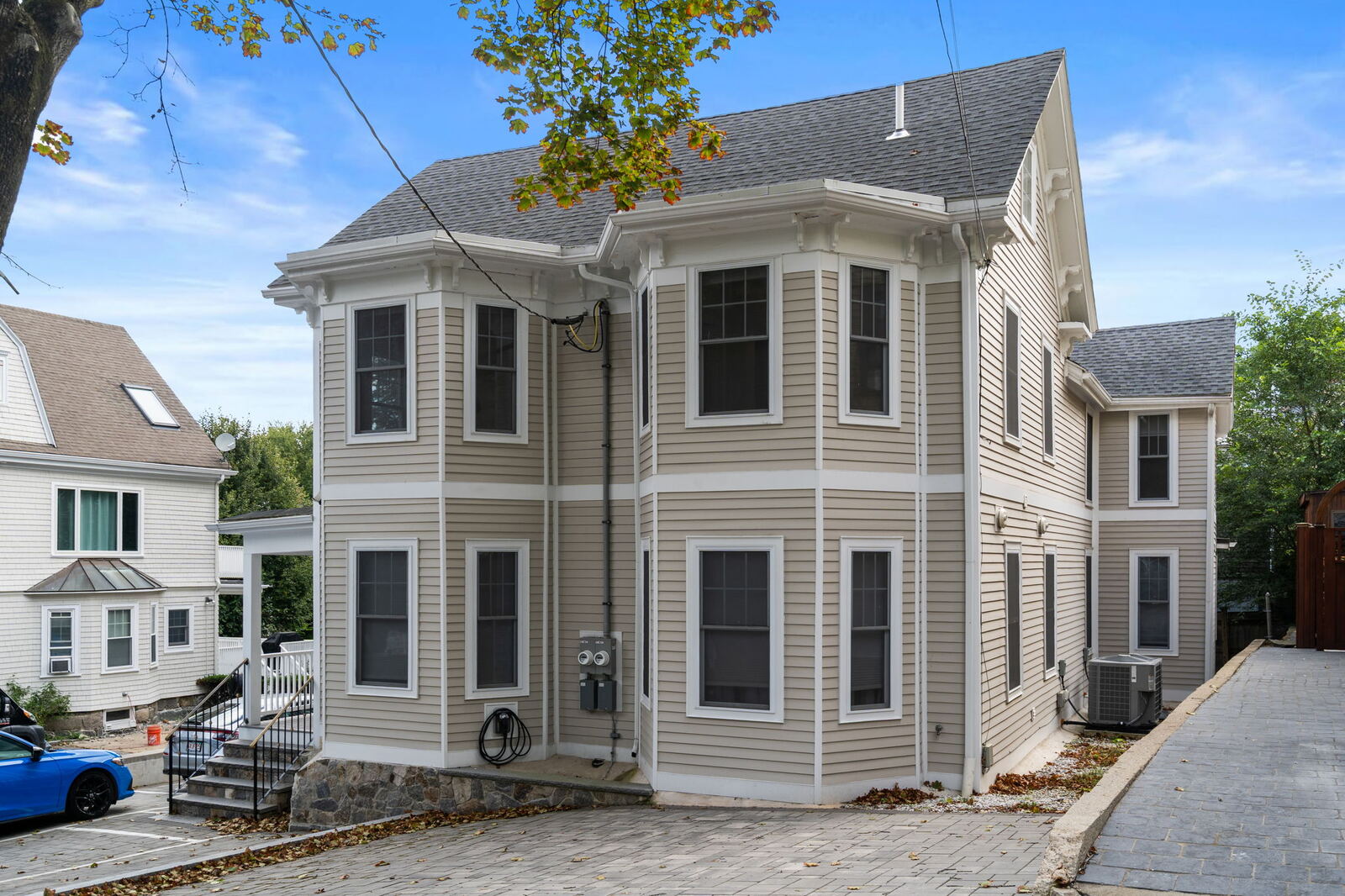 22 Oakland St after: new siding, trim, and finished landscaping