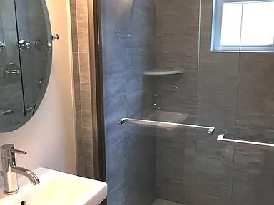 Tiled shower